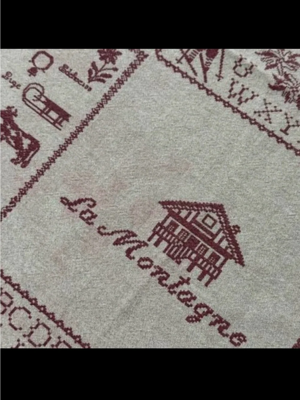 Vintage Linen Holiday Tablecloth Or Coverlet